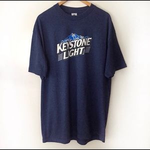 Keystone Light Beer - XL navy logo graphic tee